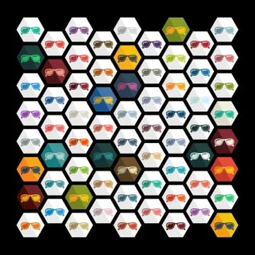 Flat design: sunglasses Stock Illustration