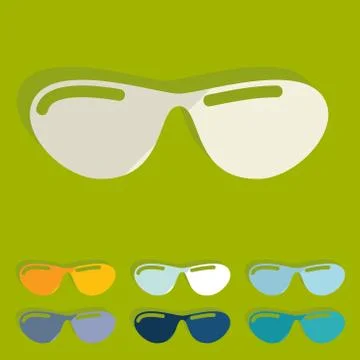 Flat design: sunglasses Illustrazione stock