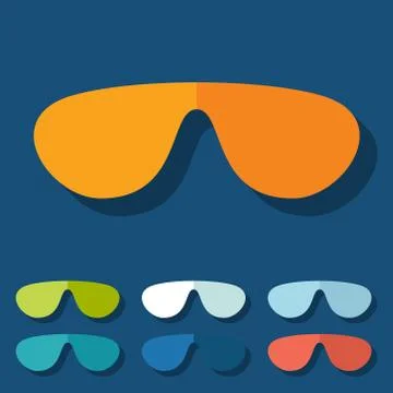 Flat design: sunglasses Illustrazione stock