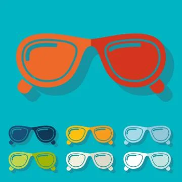 Flat design: sunglasses Illustrazione stock