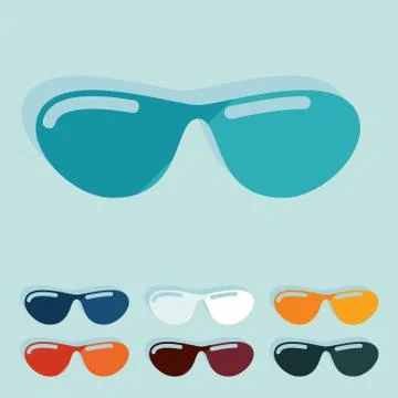 Flat design: sunglasses Illustrazione stock