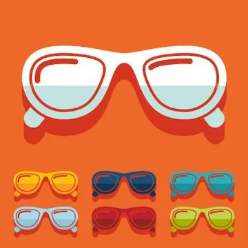 Flat design: sunglasses Stockillustratie