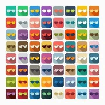 Flat design: sunglasses Illustrazione stock