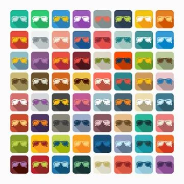 Flat design: sunglasses Illustrazione stock