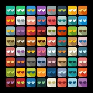 Flat design: sunglasses Illustrazione stock