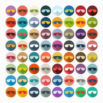 Flat design: sunglasses Illustrazione stock