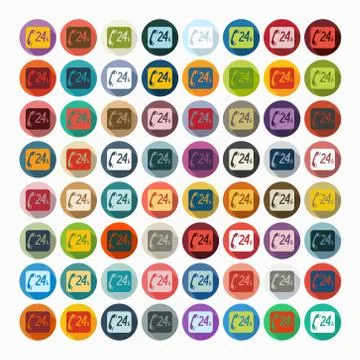 Flat design: support service Illustrazione stock
