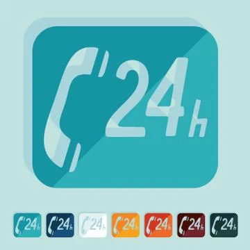 Flat design: support service Illustrazione stock