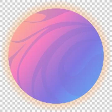 Flat design swirl circle is glowing with colorful gradient on transparent Stock Illustration