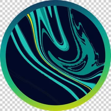 Flat design swirl pattern is showing on transparent layer with gradient ring and Stockillustratie