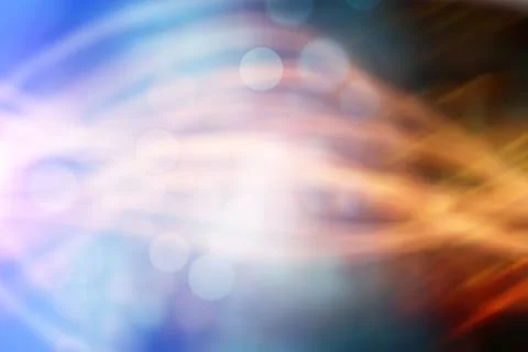 Flat design swirling light with bokeh glowing over transparent backdrop, Ilustração Stock