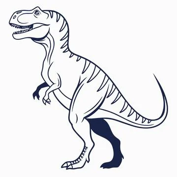 Flat Design T-Rex Dinosaur Illustration Stock Illustration