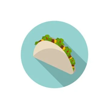 Flat design taco Stock Illustration