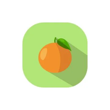 Flat design tangerine Stock Illustration