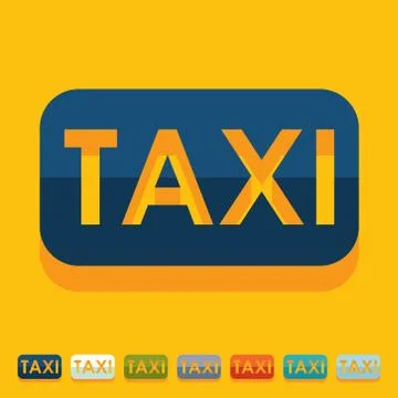 Flat design: taxi Stock Illustration