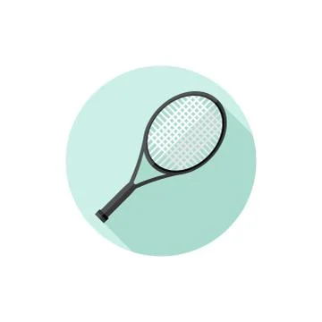 Flat design Tennis Racket Stock Illustration