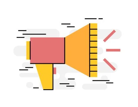 Flat design thin line concept of digital marketing Stock Illustration