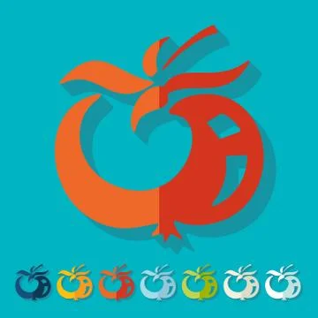 Flat design: tomato Illustrazione stock