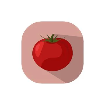 Flat design tomato Stock Illustration