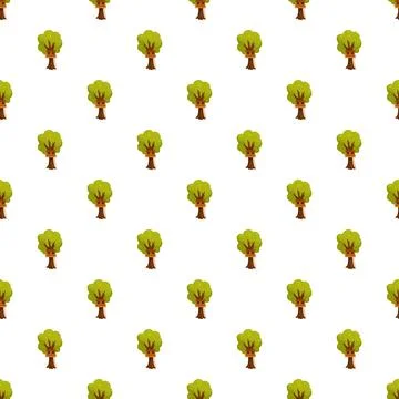 Flat design treehouse pattern showing nature architecture Illustrazione stock