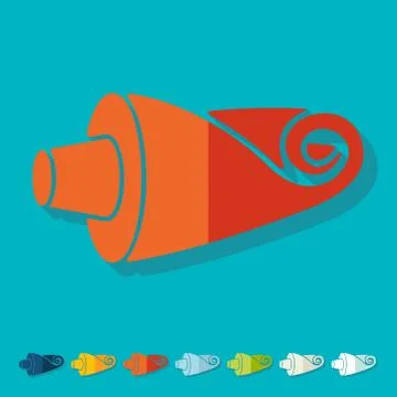 Flat design: tube Stock Illustration