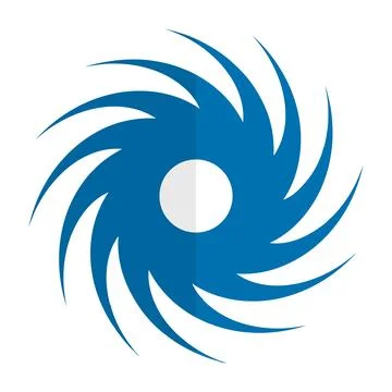Flat design typhoon and hurricane icon. Vector. Illustrazione stock