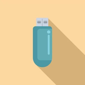 Flat design usb flash drive illustration Stock Illustration