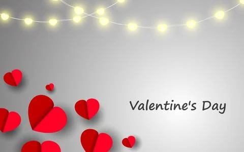 Flat design valentines day background. vector illustration Stock Illustration