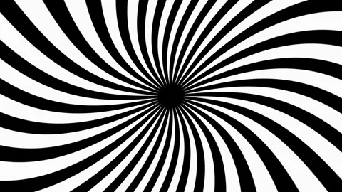 Flat Design Vector Black and White Hypnotic Swirl Animation Stock Footage 273692525
