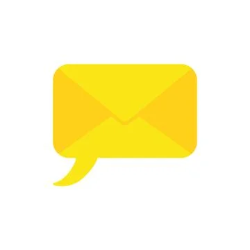 Flat design vector concept of speech bubble closed envelope Illustrazione stock