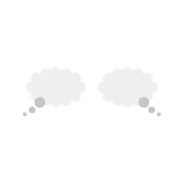 Flat design vector concept of two thought bubbles Stock Illustration