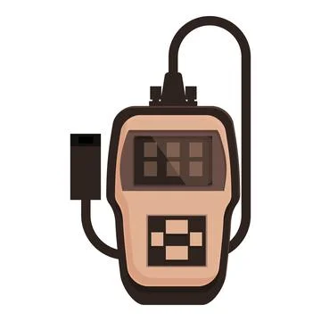Flat design vector of a digital multimeter for electric diagnostics isolated on Stock Illustration