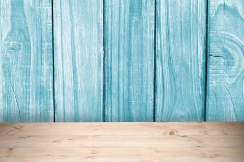 Flat design vector featuring light natural wood tabletop surface against Stock Photos