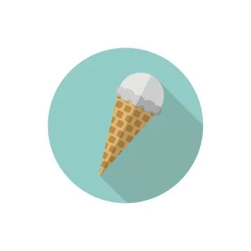 Flat design vector ice cream Stock Illustration