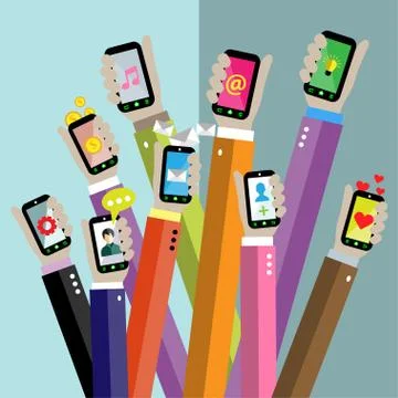 Flat design vector illustration concept for mobile apps Stock Illustration