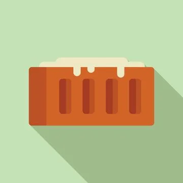 Flat design vector illustration of delicious slice of cake Stock Illustration