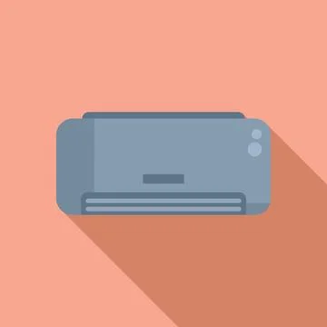 Flat design vector illustration of desktop printer Stock Illustration