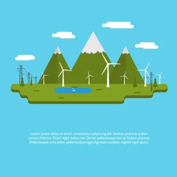 Flat design vector illustration for ecology Flat vector illustration of is... Stock Photos