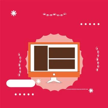 Flat design Vector Illustration Empty esp template copy space text for Ad Stock Illustration