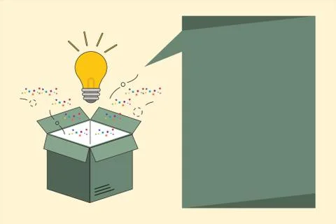 Flat design Vector Illustration Empty esp template copy space text for Ad Stock Illustration