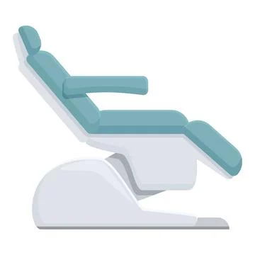 Flat design vector illustration of an empty, contemporary dental chair Stock Illustration