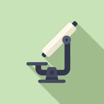 Flat design vector illustration of microscope Stock Illustration