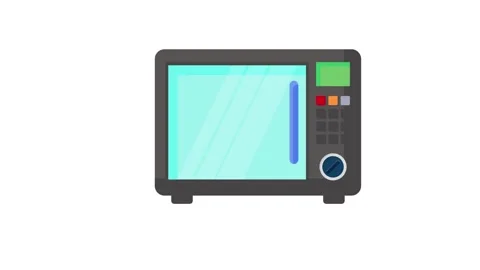 Flat design vector illustration of a microwave oven icon in a simple and mo.. Stock Footage 332457621