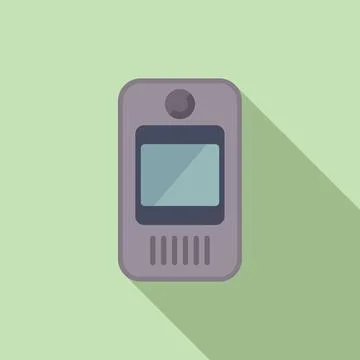 Flat design vector illustration of a mobile phone Illustrazione stock