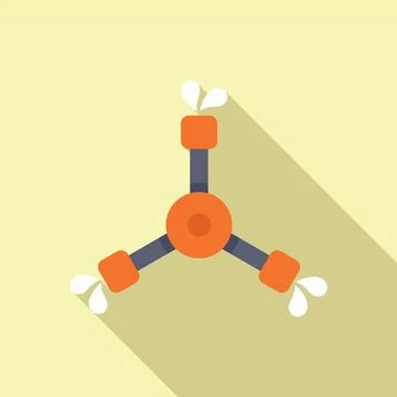 Flat design vector illustration of molecule structure Stock Illustration