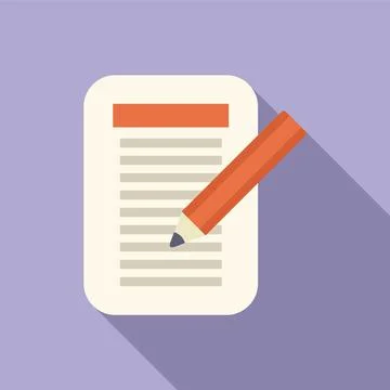 Flat design vector illustration of note taking Stock Illustration