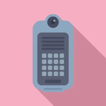 Flat design vector illustration of a pager Stock Illustration