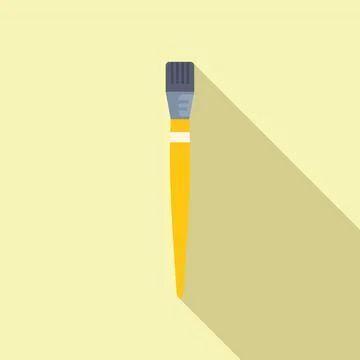 Flat design vector illustration of a paintbrush 스톡 일러스트