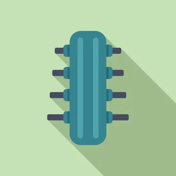 Flat design vector of integrated circuit chip Stock Illustration