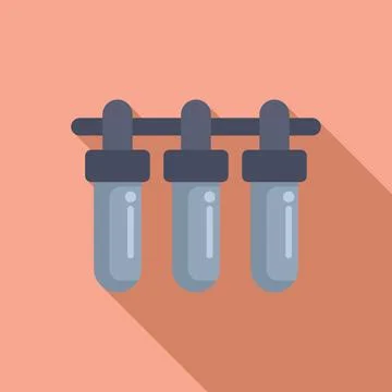 Flat design vector of laboratory test tubes Stock Illustration